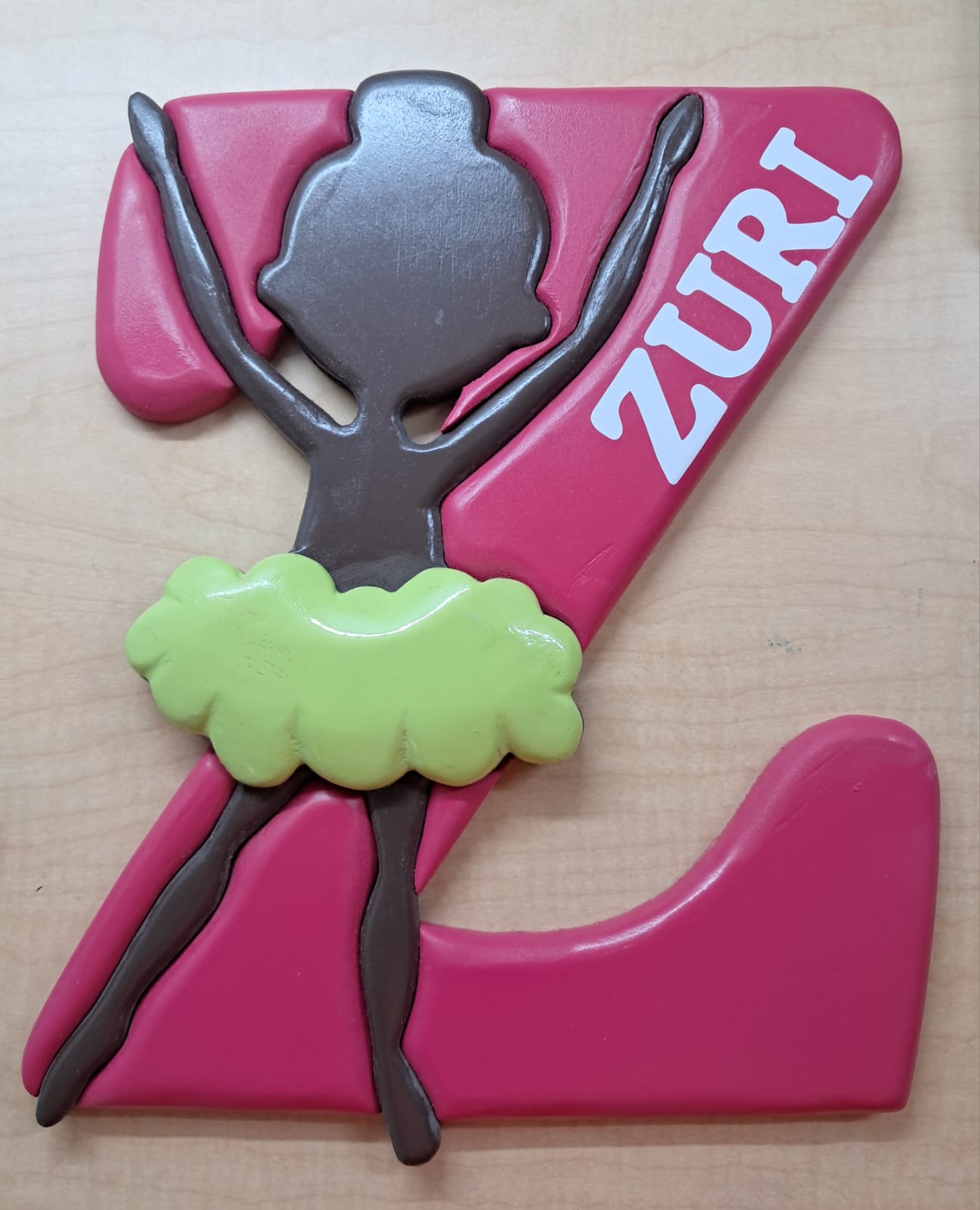 Personalised wooden name hanger by Lulu's Workshop